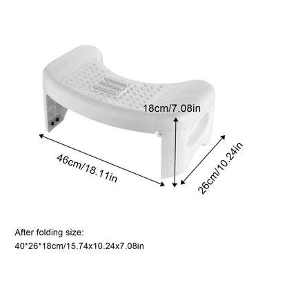 Foldable Bathroom Stool for Kids and Adults - Portable, Anti-Slip, Massage Support